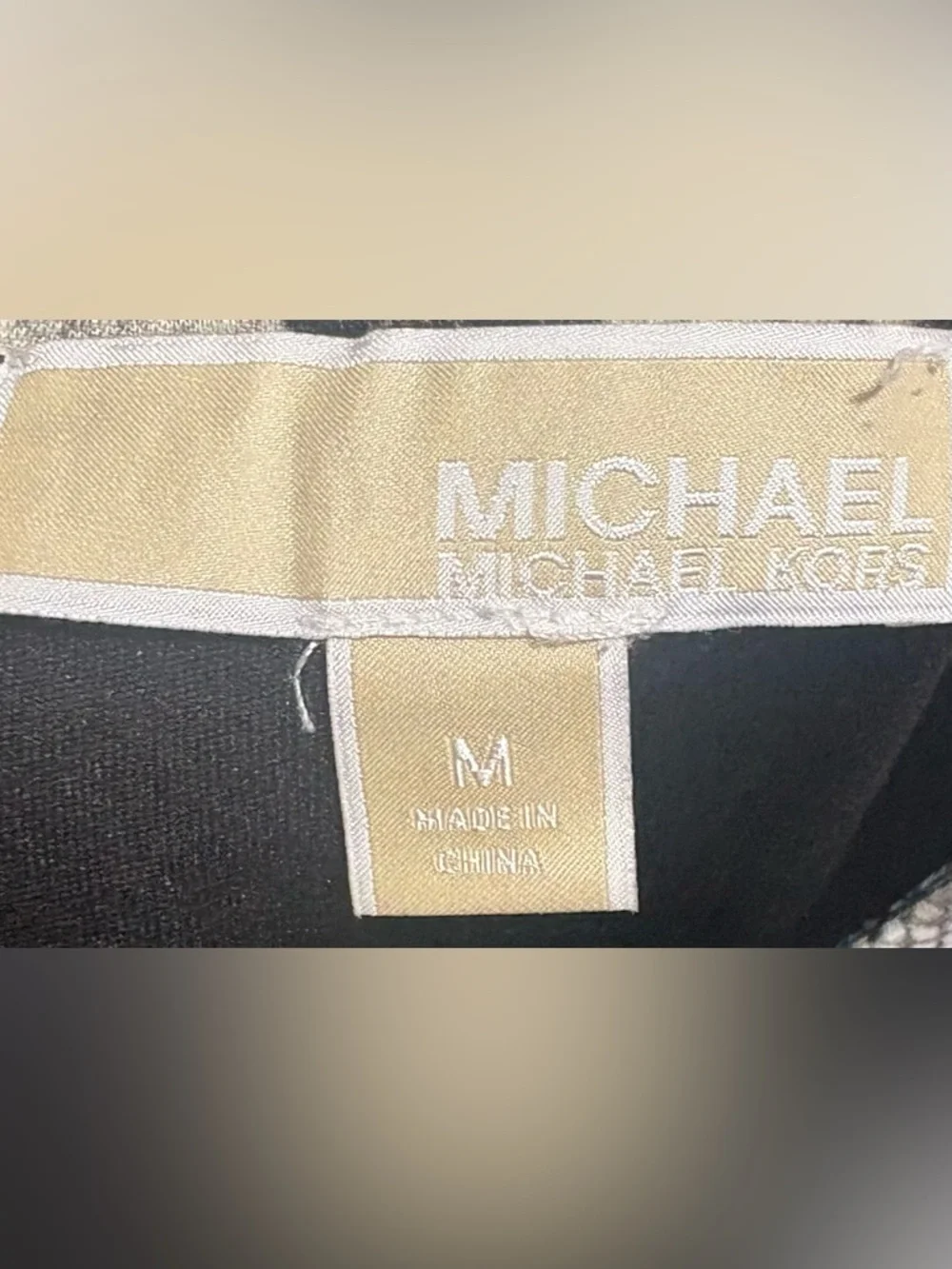 Michael Kors Black and Gray Snake-Print Pencil Skirt
